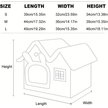 Show in main carousel: NonoPets Cozy Cushion Double Roof Synthetic Fabric Cat House Tent Bed, Grey, Small slide 2 of 6