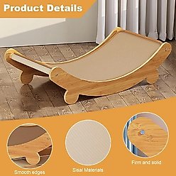 NonoPets Durable Sisal 12.5-in Polyester Cat Scratcher & Lounger, Beige slide 2 of 5