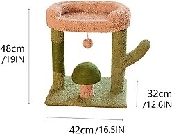 NonoPets Indoor Exercise Climbing Activity Trees Synthetic Fabric Cat House, Green slide 2 of 5