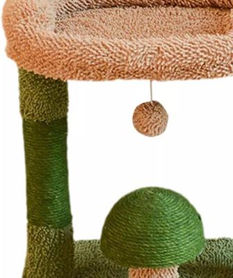 Show full view: NonoPets Indoor Exercise Climbing Activity Trees Synthetic Fabric Cat House, Green slide 6 of 6