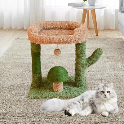 Show full view: NonoPets Indoor Exercise Climbing Activity Trees Synthetic Fabric Cat House, Green slide 4 of 6
