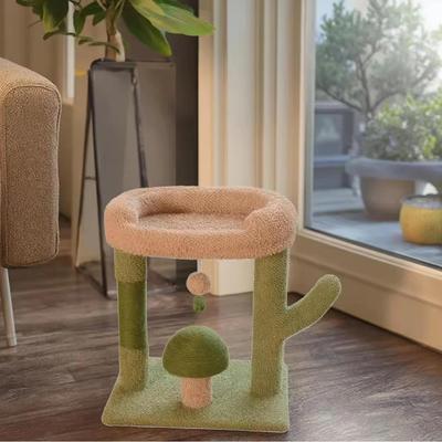 Show full view: NonoPets Indoor Exercise Climbing Activity Trees Synthetic Fabric Cat House, Green slide 3 of 6