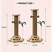 Show in main carousel: NonoPets Flower Sisal 18-in Polyester Cat Scratching Post with Teaser Toys, Beige slide 2 of 6