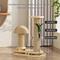 Show in main carousel: NonoPets Mushroom Sisal 16.3-in Polyester Cat Scratching Post with Teaser Toys, Beige slide 4 of 7