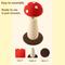 Show in main carousel: NonoPets Mushroom 20-in Polyester Cat Scratching Post with Sisal Rope, Brown slide 4 of 6