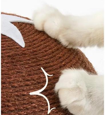 Show full view: NonoPets Mushroom 20-in Polyester Cat Scratching Post with Sisal Rope, Brown slide 5 of 6