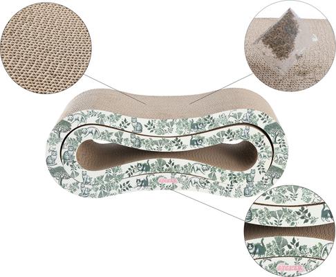 Show full view: THE LICKER STORE Suvi 26-in Modern Cardboard Infinity 2-in-1 Lounge Cat Scratcher with Catnip, Garden Cats slide 6 of 9