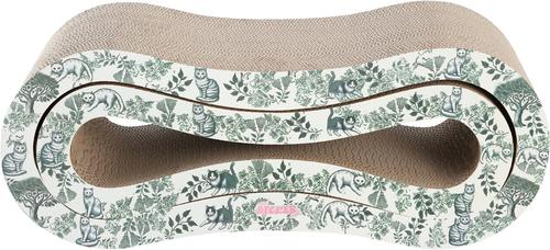 Show full view: THE LICKER STORE Suvi 26-in Modern Cardboard Infinity 2-in-1 Lounge Cat Scratcher with Catnip, Garden Cats slide 8 of 9