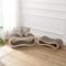 Show in main carousel: THE LICKER STORE Suvi 26-in Modern Cardboard Infinity 2-in-1 Lounge Cat Scratcher with Catnip, Oak Wood slide 2 of 8
