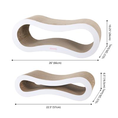 Show full view: THE LICKER STORE Suvi 26-in Modern Cardboard Infinity 2-in-1 Lounge Cat Scratcher with Catnip, Cloud slide 4 of 8