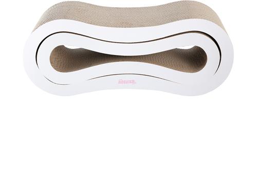 Show full view: THE LICKER STORE Suvi 26-in Modern Cardboard Infinity 2-in-1 Lounge Cat Scratcher with Catnip, Cloud slide 7 of 8