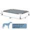 Show in main carousel: Caghash Raised Elevated Stainless Steel Frame Outdoor & Indoor Dog Bed, Blue/White/Grey, Large: 39 x 27 x 5-in slide 5 of 8