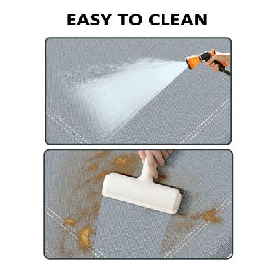 Show full view: Caghash Raised Elevated Stainless Steel Frame Outdoor & Indoor Dog Bed, Blue/White/Grey, Medium: 34 x 26 x 5-in slide 3 of 8