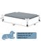 Show in main carousel: Caghash Raised Elevated Stainless Steel Frame Outdoor & Indoor Dog Bed, Blue/White/Grey, Medium: 34 x 26 x 5-in slide 5 of 8