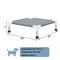 Show in main carousel: Caghash Raised Elevated Stainless Steel Frame Outdoor & Indoor Dog Bed, Blue/White/Grey, Small: 20 x 20 x 5-in slide 6 of 9