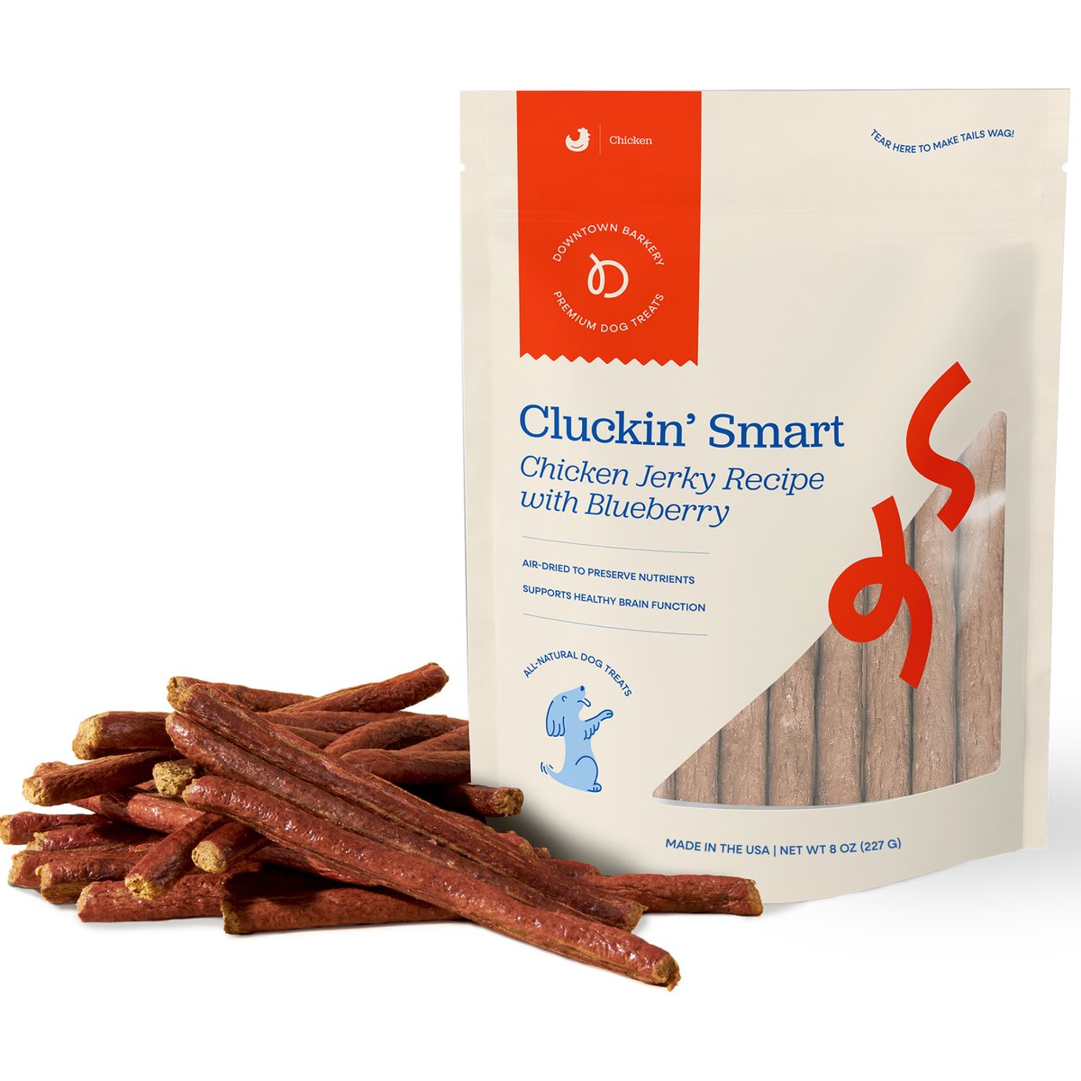 Downtown Barkery Chicken High-Protein Jerky Stick Dog Treats, 8-oz bag