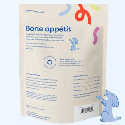 Show full view: Downtown Barkery Chicken & Bone Broth High-Protein Jerky Dog Treats, 4-oz bag slide 6 of 7
