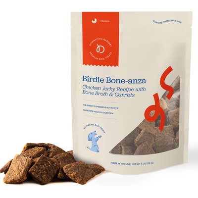 Downtown Barkery Downtown Barkery Chicken & Bone Broth High-Protein Jerky Dog Treats, 4-oz bag