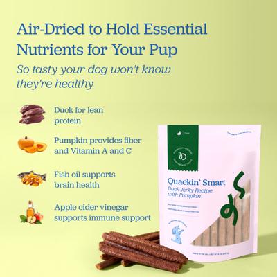 Show full view: Downtown Barkery Duck High-Protein Jerky Stick Dog Treats, 8-oz bag slide 4 of 7