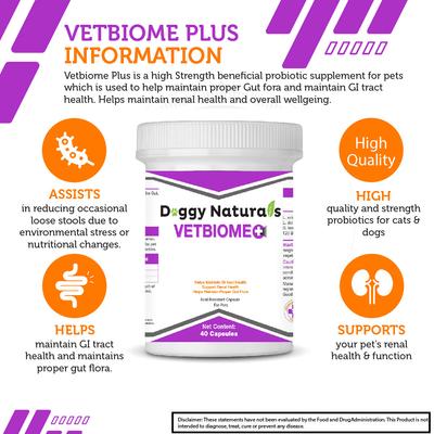 Show full view: Pet Health Pharma Vetbiome Plus High Potency Probiotics for Dog & Cat, 40 count slide 5 of 9