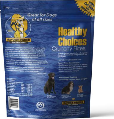 Show full view: Savory Prime Cod Skin Crunchy Bites Dog Treats, 16-oz bag slide 9 of 10