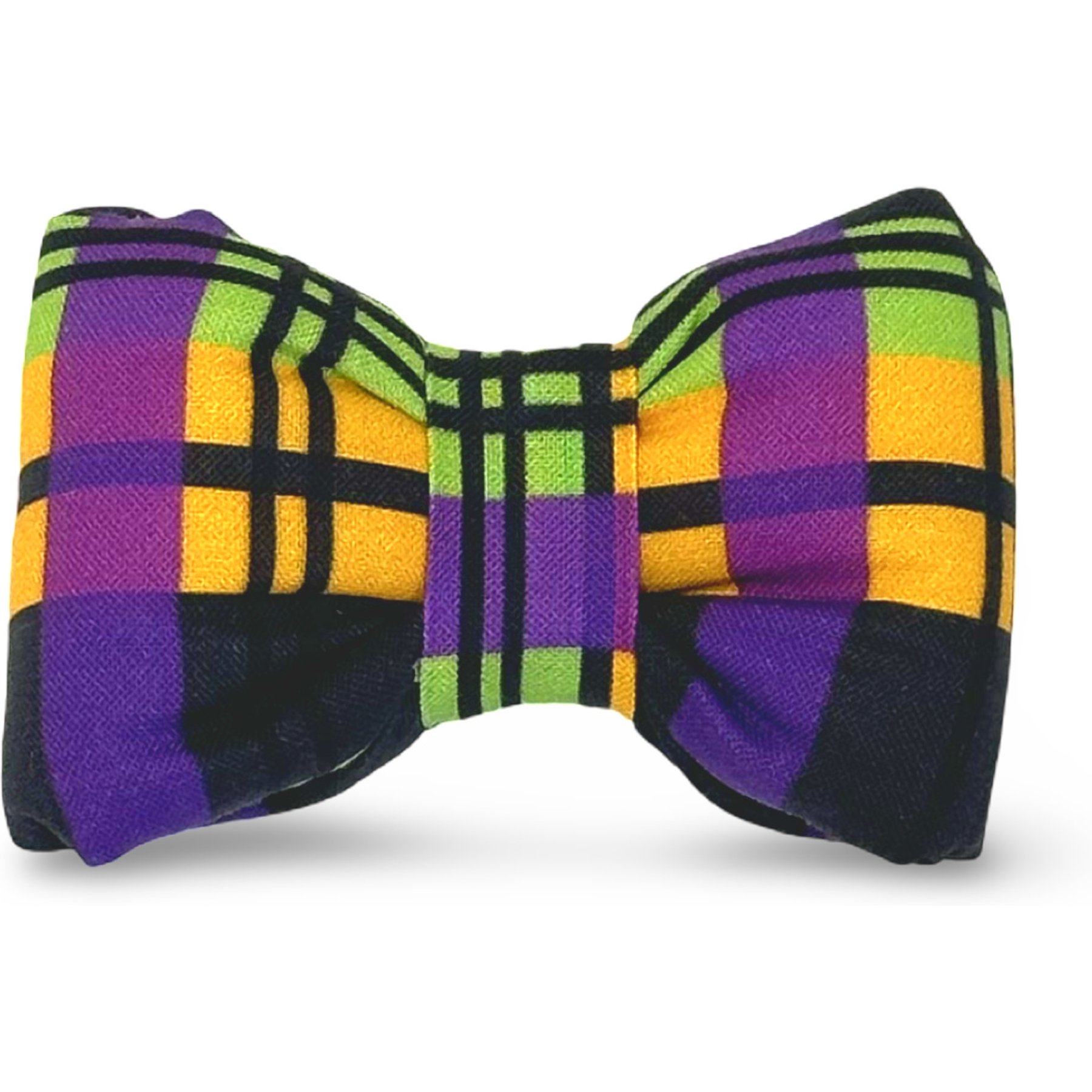 Slobber Threads Halloween Spellbound Plaid Dog Bowtie