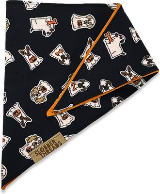Show full view: Slobber Threads Halloween Ghost Dogs Dog Bandana, Small slide 2 of 4