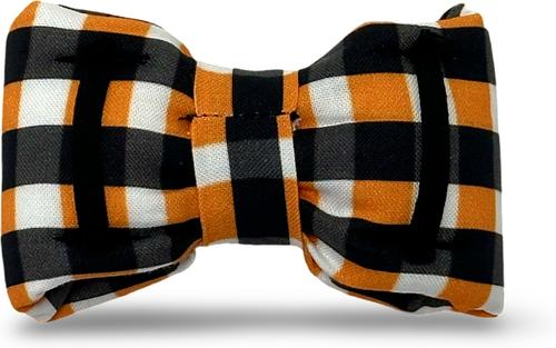 Show full view: Slobber Threads Halloween Gingham Dog Bowtie slide 2 of 2