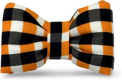 Slobber Threads Halloween Gingham Dog Bowtie