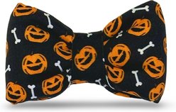 Slobber Threads Halloween Jack-o'-Lantern Dog Bowtie