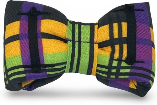 Show full view: Slobber Threads Halloween Spellbound Plaid Dog Bowtie slide 3 of 3