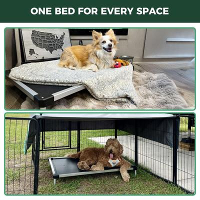 Show full view: FXW TitanNest Cooling Chew-Proof Elevated Dog Bed, Grey, Small: 24-inch slide 8 of 11