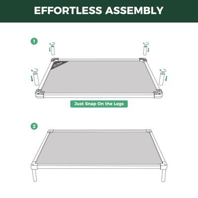 Show full view: FXW TitanNest Cooling Chew-Proof Elevated Dog Bed, Grey, Small: 24-inch slide 6 of 11