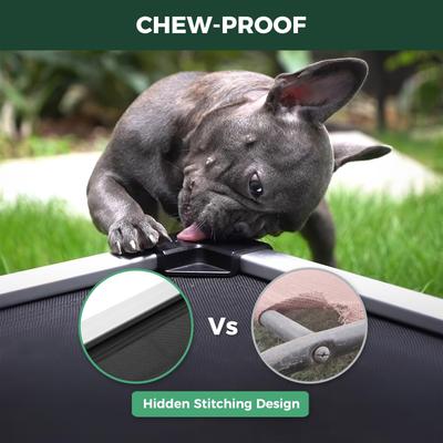 Show full view: FXW TitanNest Cooling Chew-Proof Elevated Dog Bed, Grey, Small: 24-inch slide 3 of 11