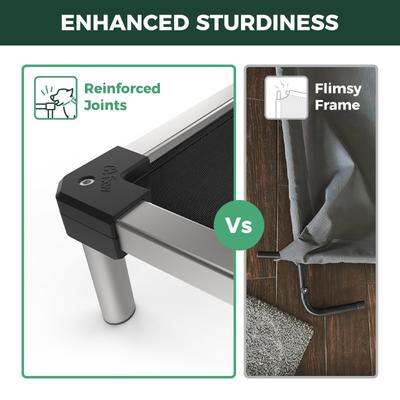 Show full view: FXW TitanNest Cooling Chew-Proof Elevated Dog Bed, Grey, Small: 24-inch slide 2 of 11