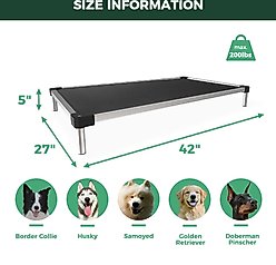 FXW TitanNest Cooling Chew-Proof Elevated Dog Bed, Grey, Large: 42-inch slide 2 of 9