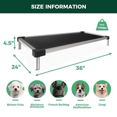 Show full view: FXW TitanNest Cooling Chew-Proof Elevated Dog Bed, Grey, Medium: 36-inch slide 8 of 10