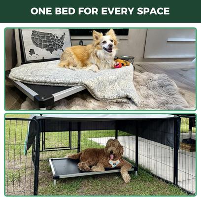 Show full view: FXW TitanNest Cooling Chew-Proof Elevated Dog Bed, Grey, Medium: 30-inch slide 8 of 10