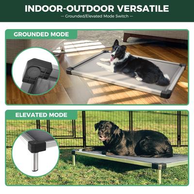 Show full view: FXW TitanNest Padded Chew-Proof Elevated Dog Bed, Grey, X-Large: 56-in slide 5 of 11
