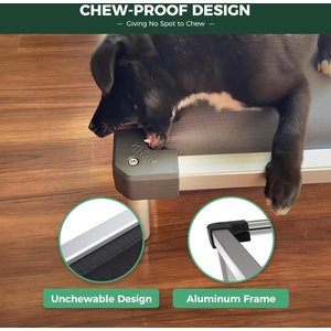 FXW TitanNest Padded Chew-Proof Elevated Dog Bed, Grey, X-Large: 56-in