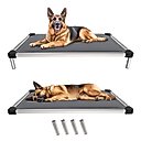FXW TitanNest Padded Chew-Proof Elevated Dog Bed, Grey, Large: 50-in