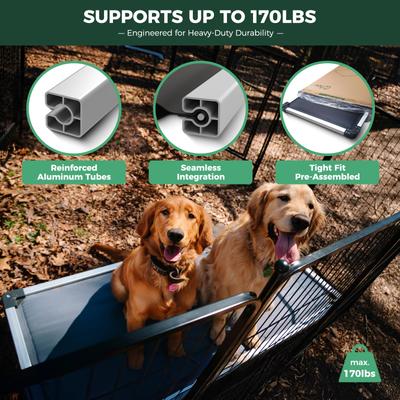 Show full view: FXW TitanNest Padded Chew-Proof Elevated Dog Bed, Grey, Small: 36-in slide 5 of 10