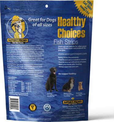 Show full view: Savory Prime Cod Skin Crunchy Bites Dog Treats, 8-oz bag slide 9 of 10