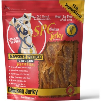 Savory Prime Savory Prime Natural Chicken Jerky Breast Dog Treats, 16-oz bag