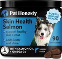 Pet Honesty Skin Health Salmon Salmon Flavor Soft Chews Skin & Coat, Fish Oil Supplement for Dogs, 90-count
