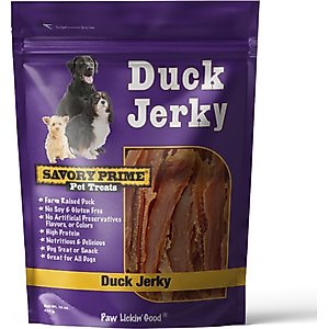 Savory Prime Duck Jerky Dog Treats, 1-lb bag