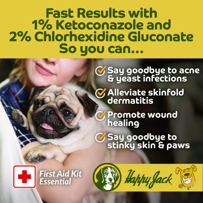 Show full view: Happy Jack KetoHexidine Dog, Cat & Horse Wipes with Chlorhexidine & Ketoconazole, 50 count slide 4 of 11