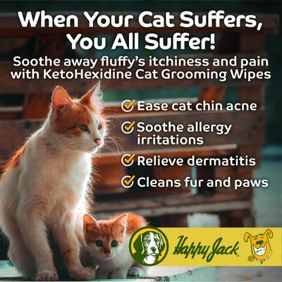 Show full view: Happy Jack KetoHexidine Dog, Cat & Horse Wipes with Chlorhexidine & Ketoconazole, 50 count slide 6 of 11