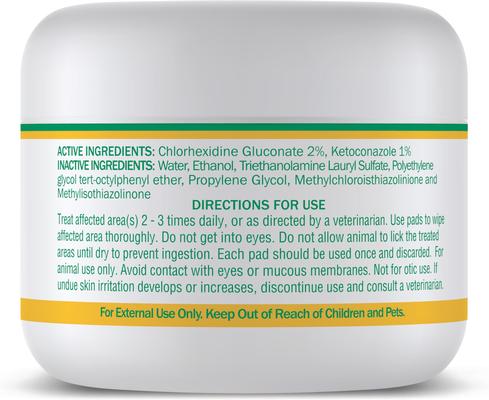 Show full view: Happy Jack KetoHexidine Dog, Cat & Horse Wipes with Chlorhexidine & Ketoconazole, 50 count slide 9 of 11