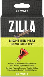 Zilla Night Red Incandescent Reptile Basking Bulb, 75-watt
